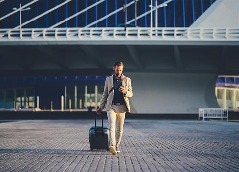 empresário viajando