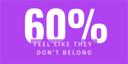 60 percent feel like they dont belong 60 percent feel like they dont belong