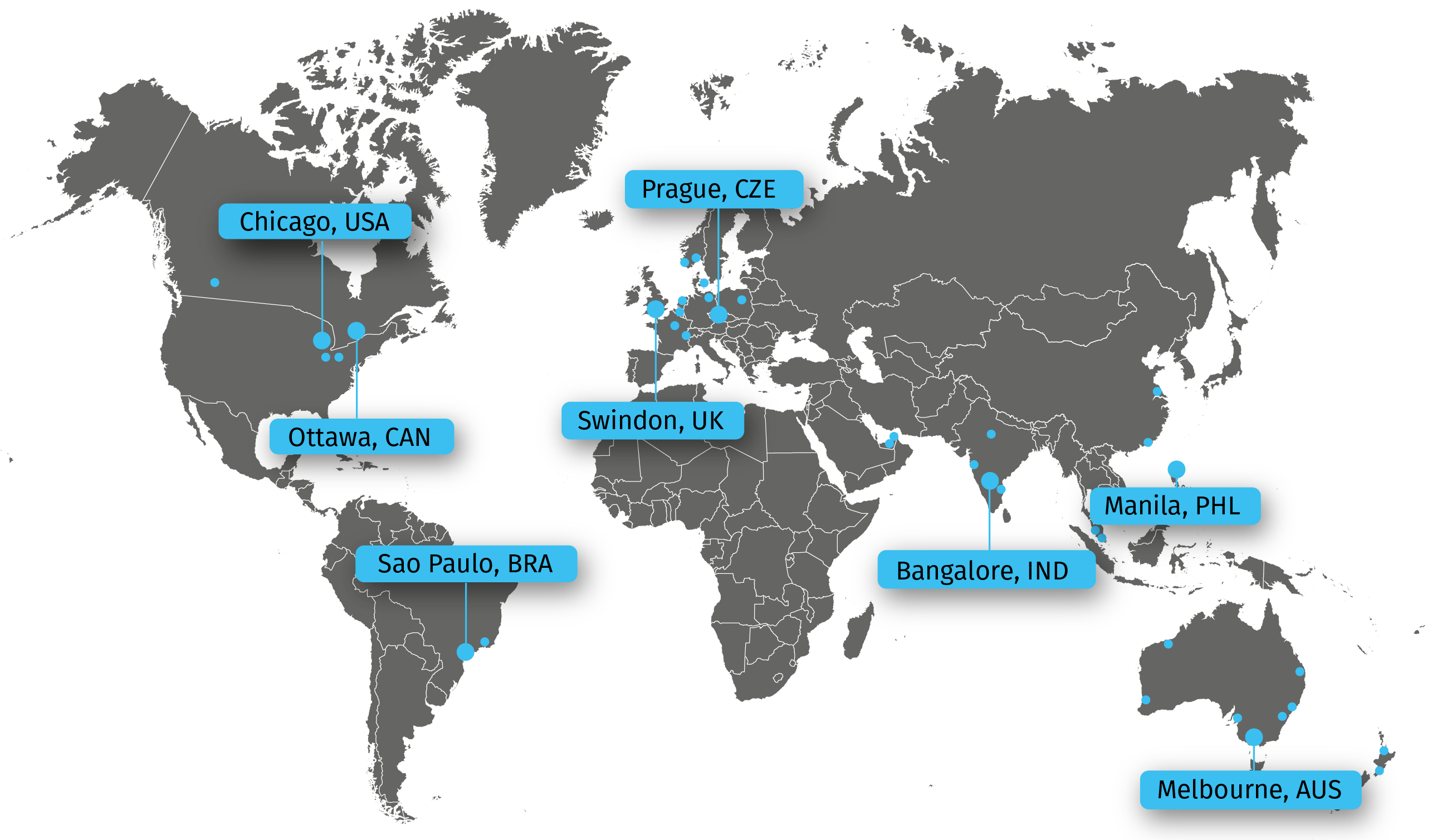 Sirva Locations Global Map