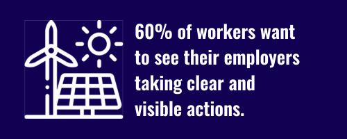 60% of workers want to see their employers taking clear and visible actions