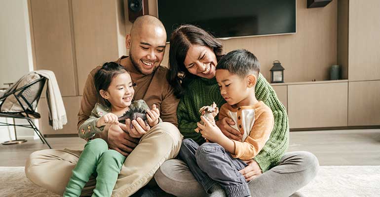 family-sitting-on-floor