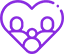 Family Support Icon in Vivid Violet