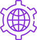Global Capabilities Icon in Vivid Violet