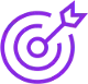 Operational Focus Icon in Vivid Violet